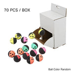 70 Pieces Per Box Cute Ladybug Shaped High Elastic Cat Toy Ball - GreenFur