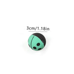 70 Pieces Per Box Cute Ladybug Shaped High Elastic Cat Toy Ball - GreenFur