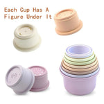 8 Pack Small Animals Foraging Playing Colorful Stackable Bunny Rabbit Cup Toys - GreenFur