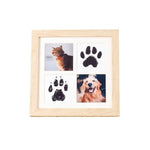 8" Pet Memory Keepsake Photo Display Table Cat Dog Paw Print Picture Frame - GreenFur