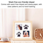 8" Pet Memory Keepsake Photo Display Table Cat Dog Paw Print Picture Frame - GreenFur