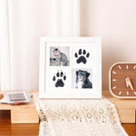 8" Pet Memory Keepsake Photo Display Table Cat Dog Paw Print Picture Frame - GreenFur
