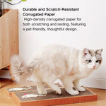 8.66" x 17.72" x 1.38" Wholesale Pet Cardboard Corrugated Paper Cat Scratch Board - GreenFur