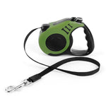 9.8 ft Durable Outdoor Polyester Automatic Retractable Dog Pet Leash - GreenFur