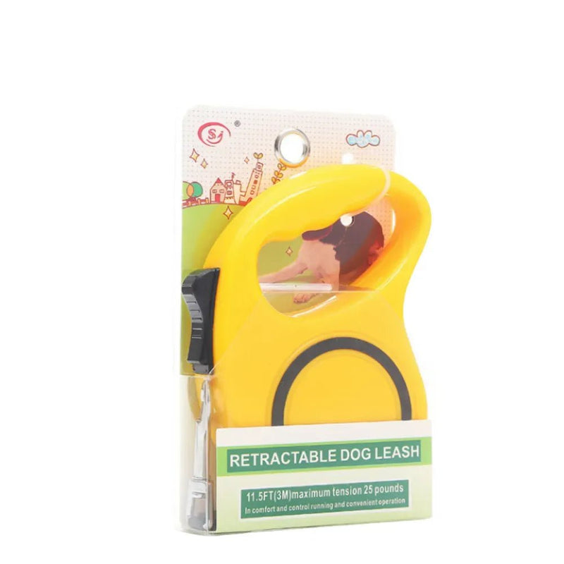9.8 Ft Retractable Dog Leash with Nylon Tape and Chrome - Plated Hook - GreenFur