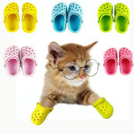 A Pair Anti - Slip Sole Summer Gifts Funny Cute Cat Pet Dog Shoes - GreenFur