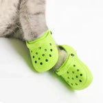 A Pair Anti - Slip Sole Summer Gifts Funny Cute Cat Pet Dog Shoes - GreenFur