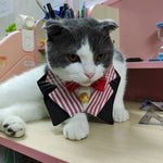 Adjustable and Stylish Cotton Bow Tie Bandanas for Cats - GreenFur