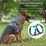 Adjustable Anti - Pull Dog Harness Set with Diving Fabric - GreenFur