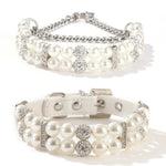 Adjustable Beautiful Pearl Puppy Kitten Collar - GreenFur