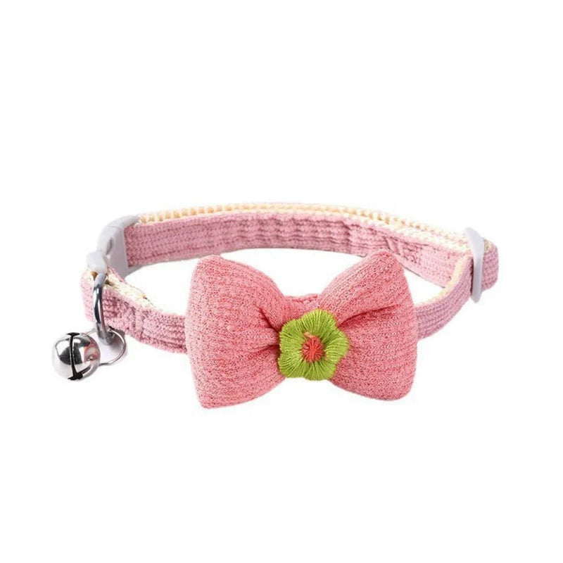 Adjustable Bow - Tie Style Polyester Puppy Kitten Collar - GreenFur