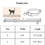 Adjustable Breakaway Buckle Cat Collar with Bell - GreenFur