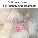 Adjustable Breathable Cute Polyester Cat Collar with Bell - GreenFur