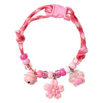 Adjustable Breathable Cute Polyester Cat Collar with Bell - GreenFur
