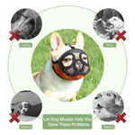 Adjustable Breathable Mesh Muzzle for Bulldogs Short - Snout Dogs - GreenFur