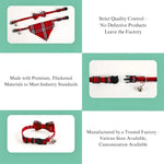 Adjustable British Grid Pattern Cat Bow Tie Bandana Collar - GreenFur