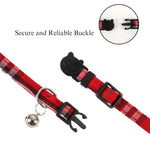 Adjustable British Grid Pattern Cat Bow Tie Bandana Collar - GreenFur