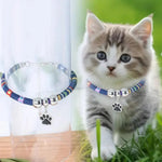 Adjustable Canvas Pet Collar with Paw Pendant for Cats and Dogs - GreenFur