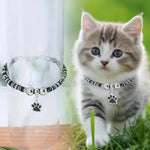 Adjustable Canvas Pet Collar with Paw Pendant for Cats and Dogs - GreenFur
