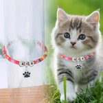 Adjustable Canvas Pet Collar with Paw Pendant for Cats and Dogs - GreenFur