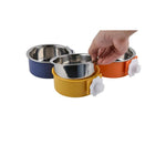 Adjustable Clamp On Stainless Steel Pet Bowl - GreenFur