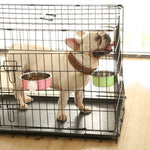 Adjustable Clamp On Stainless Steel Pet Bowl - GreenFur
