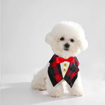 Adjustable Cotton Dog Scarves with British Style - GreenFur