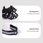Adjustable Dog Muzzle Basket Muzzle for for Large Dogs, Medium Dogs and Small Dogs - GreenFur