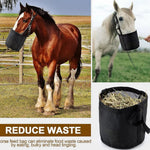 Adjustable Durable Nylon Grain Feed Bag for Horses with Neck Pad - GreenFur