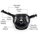 Adjustable EVA Dog Pet Helmet with Dog Ear Holes - GreenFur