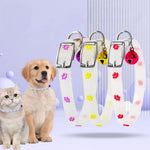 Adjustable Fashion Glowing Silicone Puppy Kitten Collar with Bell - GreenFur