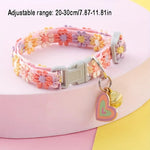 Adjustable Floral Lace Pet Collar with Pendant - GreenFur