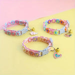 Adjustable Floral Lace Pet Collar with Pendant - GreenFur