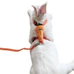 Adjustable H Style Rabbit Hamster Harness Leash Set for Walking - GreenFur