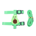 Adjustable H Style Rabbit Hamster Harness Leash Set for Walking - GreenFur
