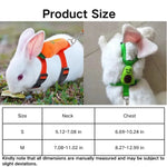 Adjustable H Style Rabbit Hamster Harness Leash Set for Walking - GreenFur