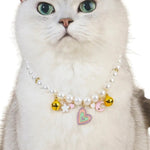 Adjustable Heart Star Moon Pet Necklace with Bell - GreenFur