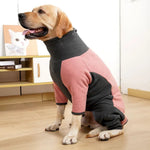 Adjustable High Collar Thickened Fleece Lined Dog Pajamas - GreenFur