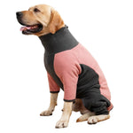 Adjustable High Collar Thickened Fleece Lined Dog Pajamas - GreenFur