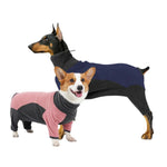 Adjustable High Collar Thickened Fleece Lined Dog Pajamas - GreenFur