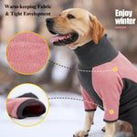 Adjustable High Collar Thickened Fleece Lined Dog Pajamas - GreenFur