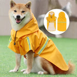 Adjustable Hood Reflective Waterproof Dog Raincoat - GreenFur