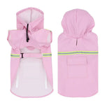 Adjustable Hood Reflective Waterproof Dog Raincoat - GreenFur