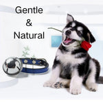 Adjustable Metal Buckle Durable PU Leather Pet Collar with Bell - GreenFur