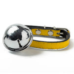 Adjustable Metal Buckle Durable PU Leather Pet Collar with Bell - GreenFur