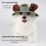 Adjustable Outdoor UV Protection Pet Hat - GreenFur