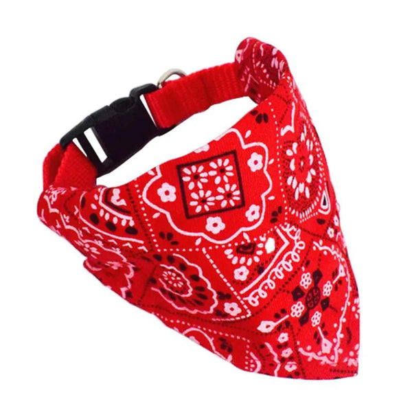 Adjustable Pet Bandana with Print Triangle Bib for Dogs and Cats - GreenFur