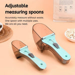 Adjustable Pet Food Scoop with Measuring Scale, Dog & Cat Food Portion Control - GreenFur
