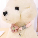 Adjustable Pet Necklace with Flower Charm and Bell - GreenFur