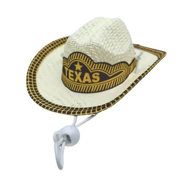 Adjustable Summer Denim Straw Hat for Pets - GreenFur